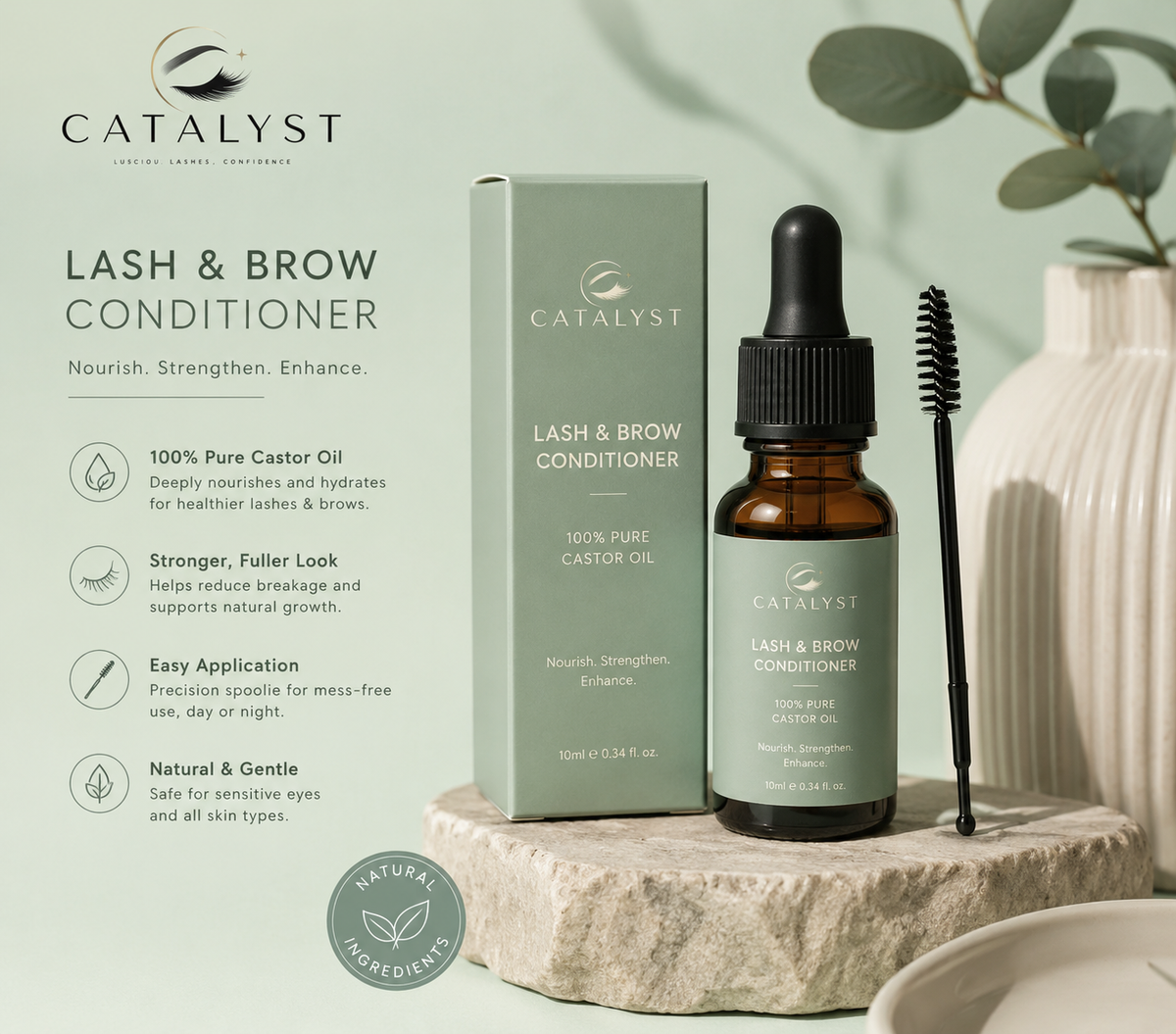 Castor Oil Lash Conditioner (100% Pure)