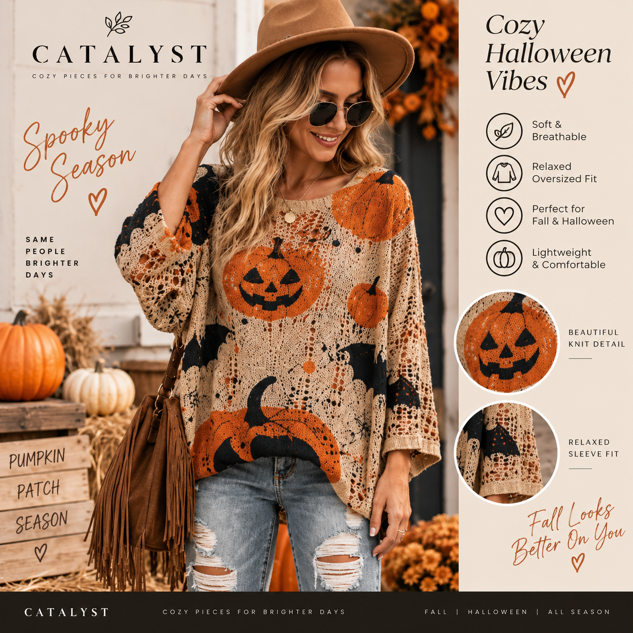 Halloween Crochet Pumpkin Sweater