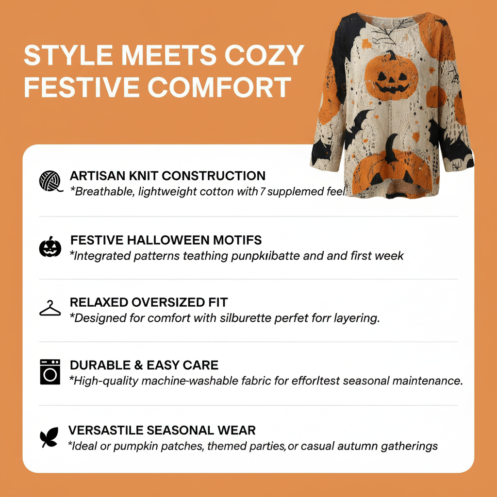 Halloween Crochet Pumpkin Sweater