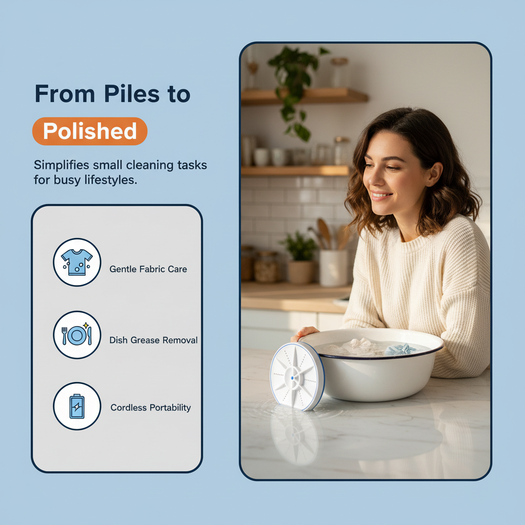 UltraCLEAN™ Portable Ultrasonic Washer for Dishes & Laundry