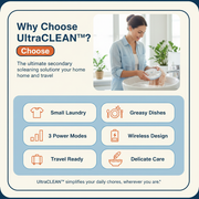 UltraCLEAN™ Portable Ultrasonic Washer for Dishes & Laundry
