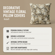 Retro Flower Pillow Covers