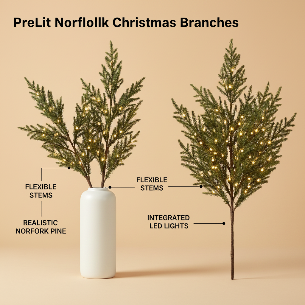 PreLit Norfolk Christmas Branches