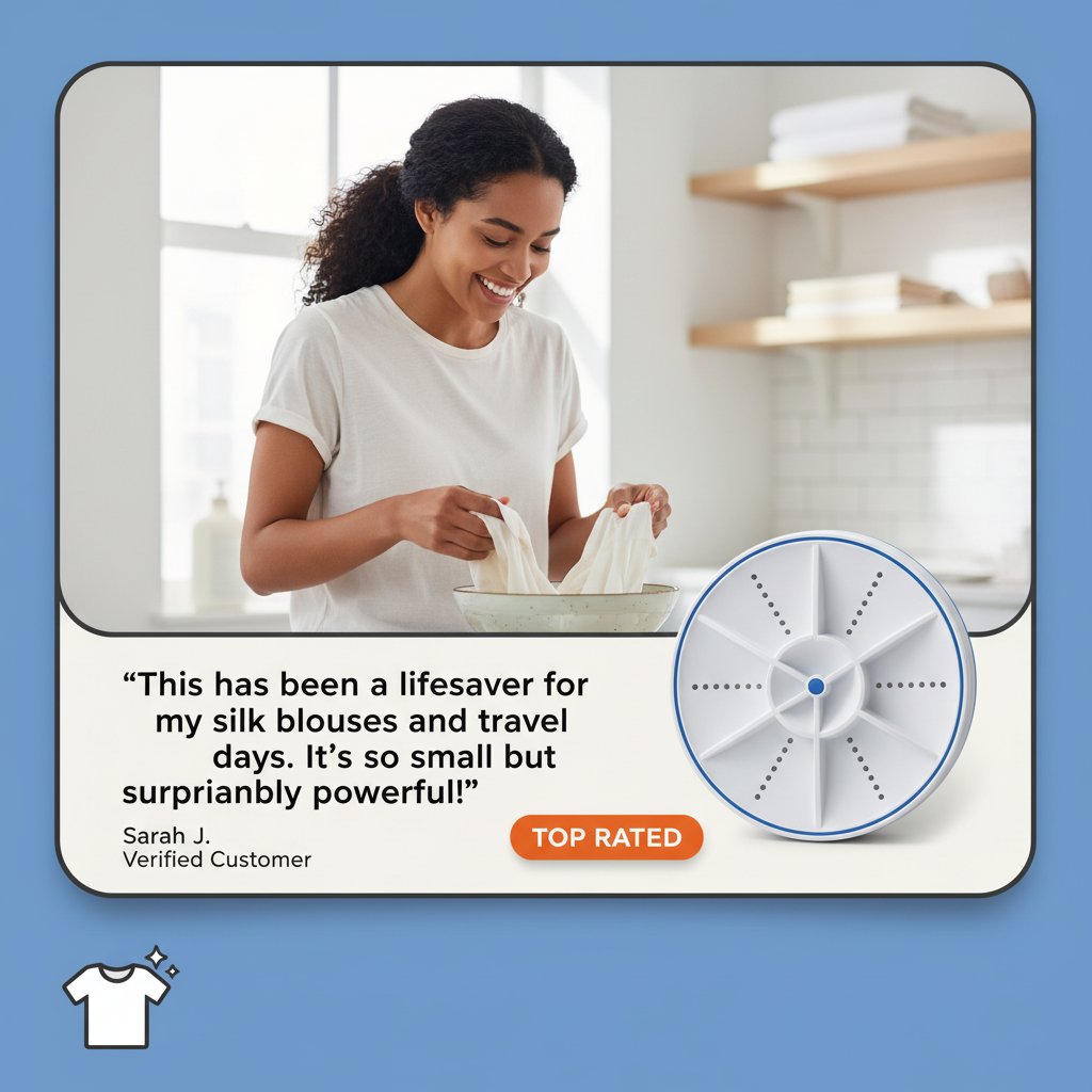 UltraCLEAN™ Portable Ultrasonic Washer for Dishes & Laundry